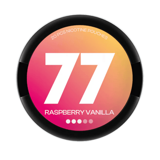 77 Nicotine Pouches Raspberry & Vanilla